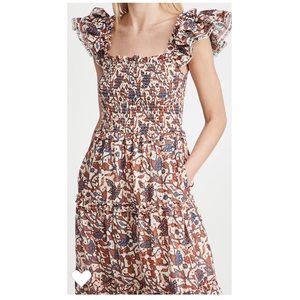 Anthropologie Love the Label brand Smocked Bust Tiered Maxi Dress